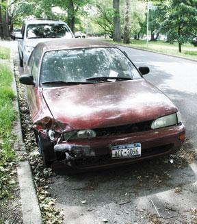 Abandoned car continues to irk Pelham Gardens