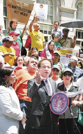 Seniors protest NYCHA cutbacks
