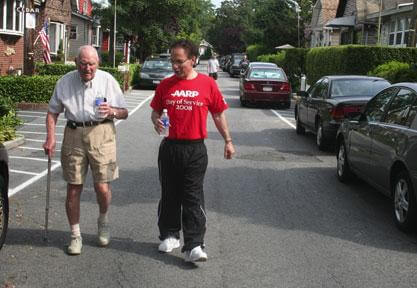 Vacca presents Council citation to 94-year old walker