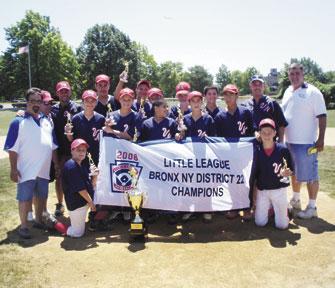 Van Nest Little League 12 Year Olds Win District 22 Title