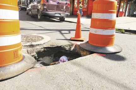 Local street leaves a sinking feeling