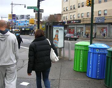 Fordham Road goes green and blue in recycling effort