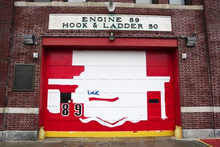 New mural for Engine 89 firehouse door