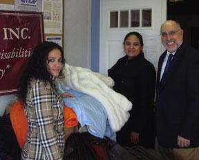 Assemblyman Michael R. Benedetto delivers winter coats for the homeless