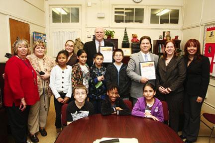 Congressman Crowley visits Allerton school