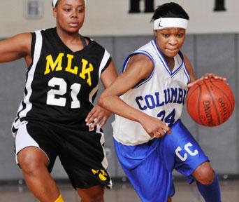 Columbus Sharks beat JFK 54-48