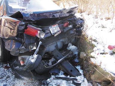 Pennyfield car wrecked in hit and run