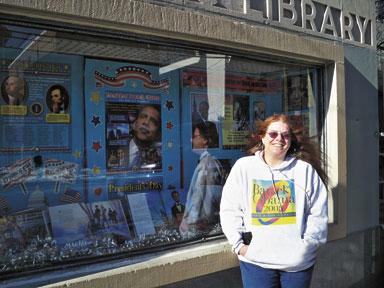 Square Library display celebrates February