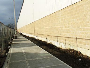 Sidewalk placement lures vandals