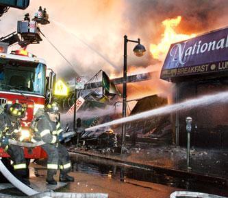 Blaze destroys Westchester Square shops