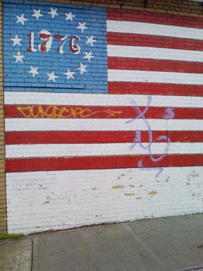 Klein restores patriotic mural