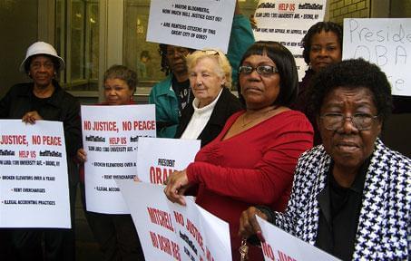 Tenants protest neglectful landlord