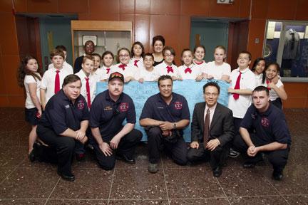 P.S. 304 donates pennies to Edgewater Park’s VFD