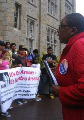 Armory battle rages