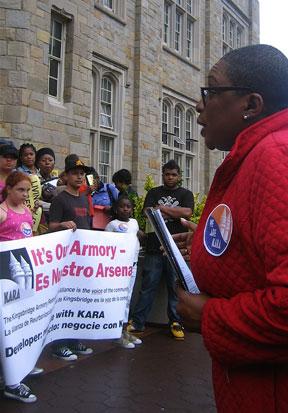 Armory battle rages