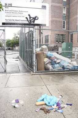 I.S. 192 trash overflow