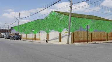 Biz orders green wall