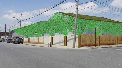Biz orders green wall