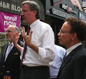 Vacca, Palma and Benedetto endorse de Blasio for Pub. Adv.