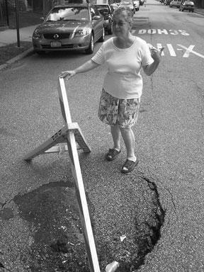 Seymour Avenue sinkholes persist