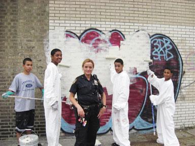 Explorers clean up allerton graffiti