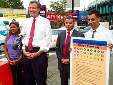 Palma, Crespo call for subway ‘Bill of Rights’