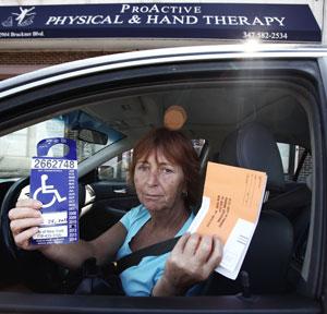 Handicapped man’s wife ticketed during pick-up