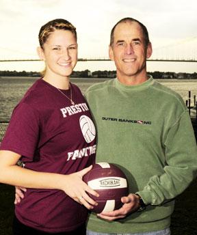 Star volleyball player touched by heroics