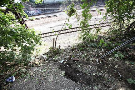 Rail crash on Sackett Avenue