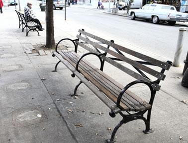 Keane Square park bench returned to original position