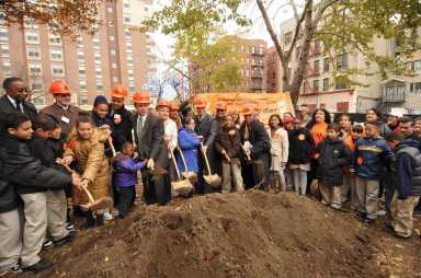 Groundbreaking celebrated at Fox Playground