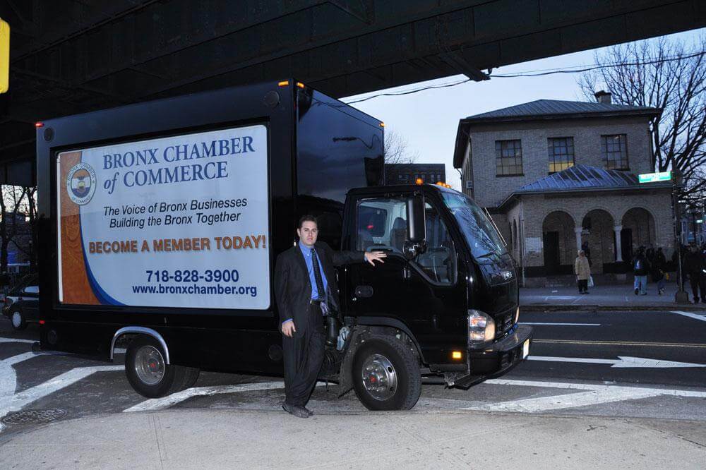 Mobile billboard hits the borough