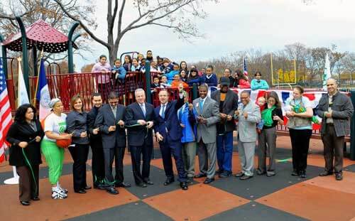 Residents celebrate new Williamsbridge Oval playground