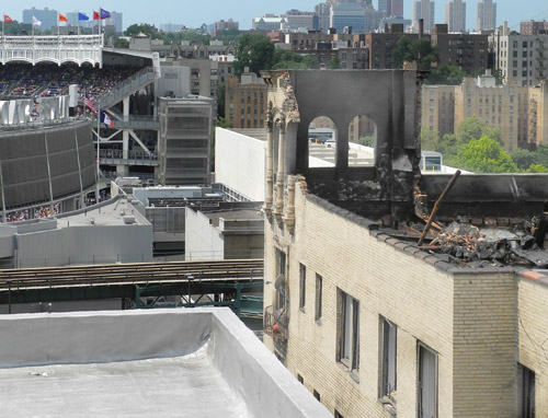 Fire takes out rooftop in Concourse complex