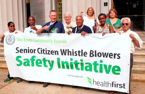 Seniors sound the whistle to summon help
