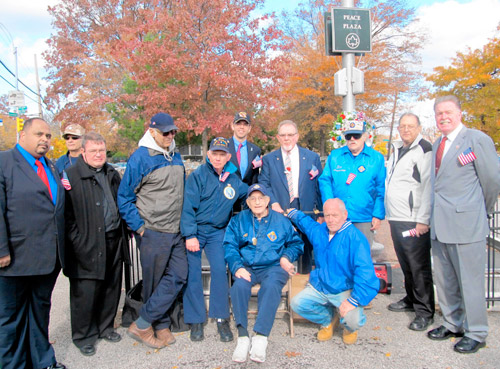 Peace Plaza Vet Memorial on Nov. 11