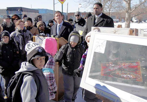 Ceremony for slave burial ground