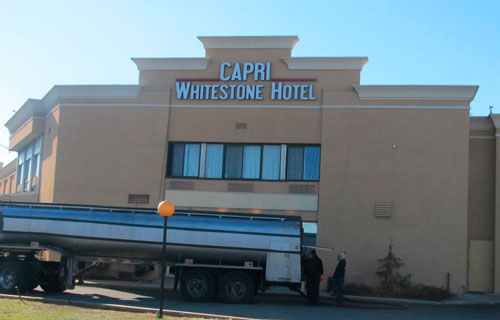Larger Capri hotel signs removed at Crystal’s Place shelter|Larger Capri hotel signs removed at Crystal’s Place shelter