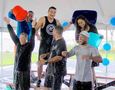 Bronx locals take ‘ice bucket challenge’