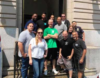 Community Board 10 vice-chairman is up to the Ice-Bucket Challenge at 45th Precinct