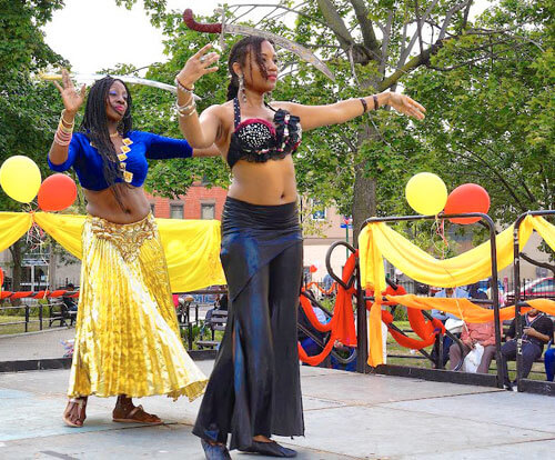 Bollywood dancers entertained shoppers at Westchester Square