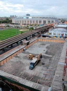 Residential development begins near Yankee Stadium