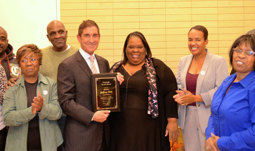 Senator Jeff Klein receives award from Throggs Neck Houses Resident Council after he secures $1.5 million for new recreation field construction
