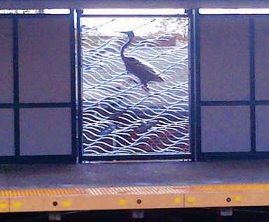 Artwork installation at Middletown Road #6 IRT Station|Artwork installation at Middletown Road #6 IRT Station