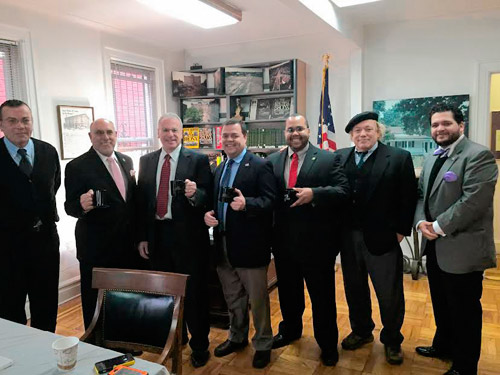 Bronx Assembly attends tour at Bronx County Historical Society