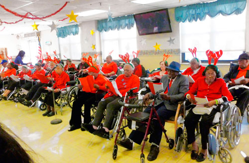 Nursing facility puts on holiday-themed show