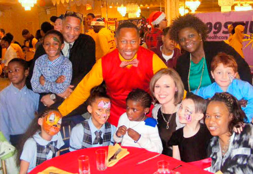 King hosts Christmas Eve party for community kids