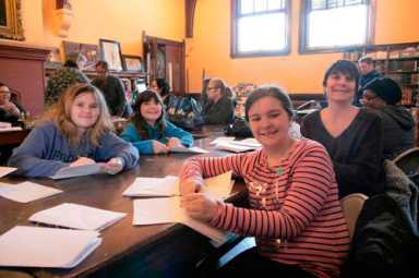 Craft workshop at Huntington Free Library|Craft workshop at Huntington Free Library