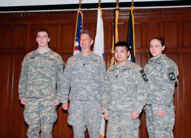 ROTC recruits  trained at Fordham U.