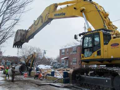 Country Club storm and sanitary sewer work resumes|Country Club storm and sanitary sewer work resumes